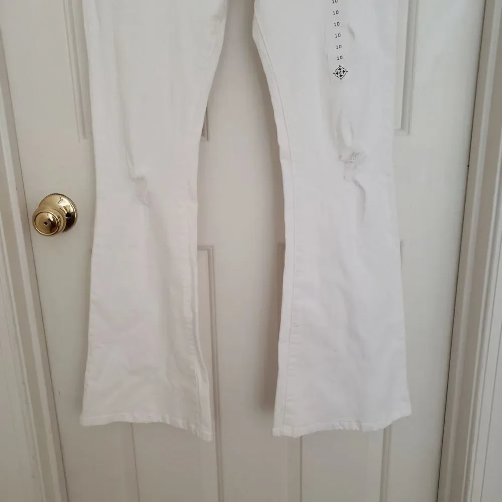 Nanette Lepore‎ Canal Flare White Jeans Size 10/30 New with Tags